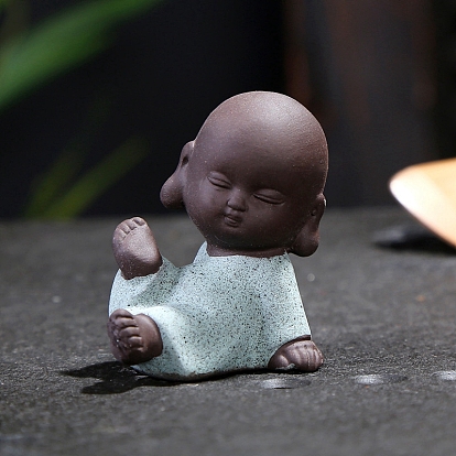 Ceramics Buddhist Monk Statue, for Home Office Feng Shui Ornament