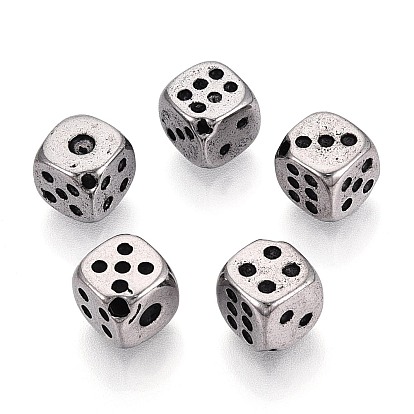 304 из нержавеющей стали бусы, игральная кость