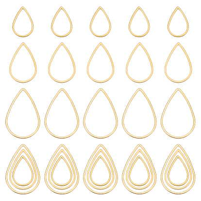 30 шт. 3 стиль 201 соединительные кольца из нержавеющей стали, слеза