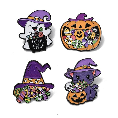 Hallowmas Enamel Pins, Alloy Lapel Pin Backs for Backpack Clothes