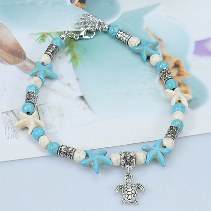 Turtle Anklet Shell Starfish Yoga Beach Couple Surfing Set