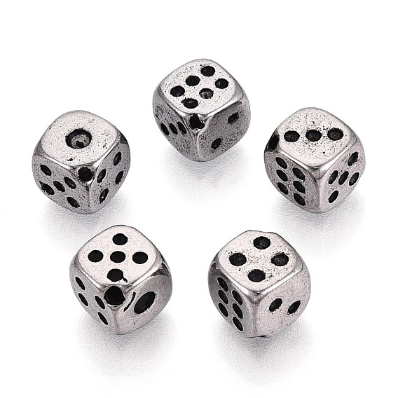 304 из нержавеющей стали бусы, игральная кость