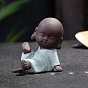 Ceramics Buddhist Monk Statue, for Home Office Feng Shui Ornament