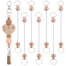 10шт. сплав бисера брелок для ключей для изготовления ювелирных изделий своими руками, с кольцом для ключей из сплава