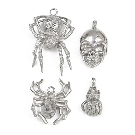 Тема Хэллоуина 304 подвески из нержавеющей стали, цвет нержавеющей стали, не тускнеет
