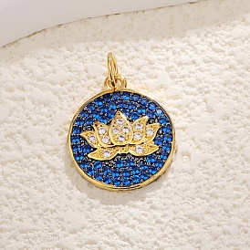 Латунные микро проложить кубического циркония подвески, 