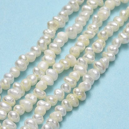 Brins de perles de culture d'eau douce naturelles, perles de perle keshi, nuggets