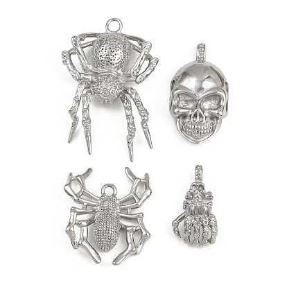 Тема Хэллоуина 304 подвески из нержавеющей стали, цвет нержавеющей стали, не тускнеет