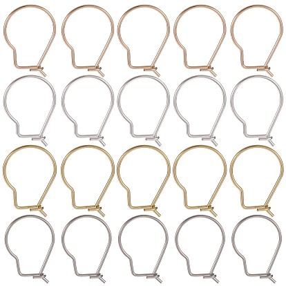 100 шт. 4 цвета 304 фурнитура для сережек-колец из нержавеющей стали, провода почек