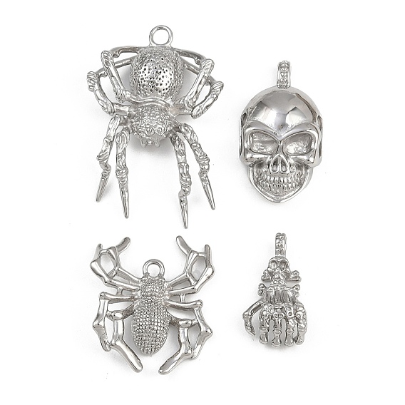 Тема Хэллоуина 304 подвески из нержавеющей стали, цвет нержавеющей стали, не тускнеет