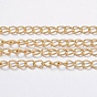 Ion Plating(IP) 304 Stainless Steel Curb Chains, with Spool, for Jewelry Making, Soldered