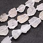 Natural Quartz Crystal Strands, Nuggets, 18~35x15~26x9~21mm, Hole: 1mm