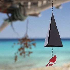 Iron Wind Chimes, Pendant Decorations, Triangle with Buoy/Bird/Lighthouse