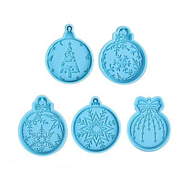 Christmas DIY Silicone Pendant Molds, Resin Casting Molds, Clay Craft Mold Tools