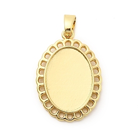 Овальная латунная настройки подвеска кабошон, стойки покрытие, долговечный, без кадмия и без свинца