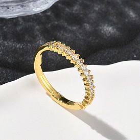 Латунные микро проложить пальцев кольца кубического циркония, долговечный, стойки покрытие, без свинца и без кадмия