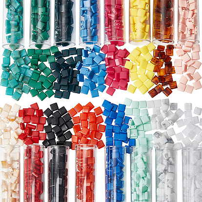 1120Pcs 16 Colors Opaque Acrylic Slide Charms, Square