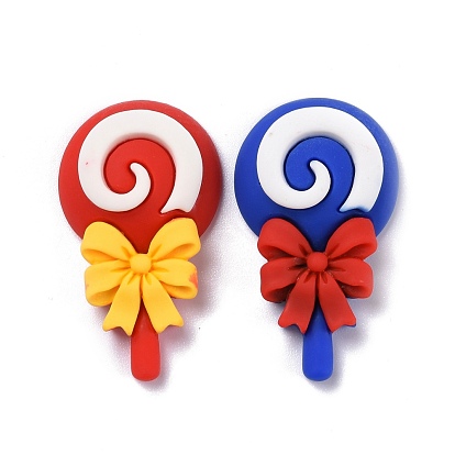 Opaque Resin Decoden Cabochons, Lollypop