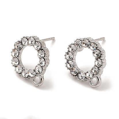 Покрытие стойки латунь микро паве серьги-гвоздики из циркония фурнитура, долговечный, без свинца и без кадмия, кольцо