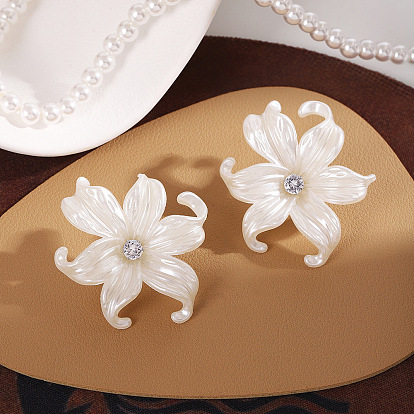 Серьги-гвоздики из сплава и смолы, украшения для женщин, цветок