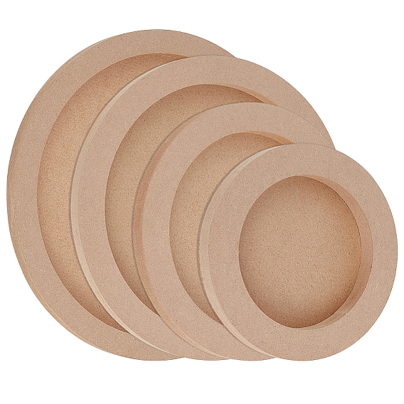 MDF Round Clay Photo Frames, DIY Photo Frame Craft Educational Boys and Girls Decor