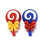Opaque Resin Decoden Cabochons, Lollypop