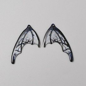 Подвески из полупрозрачной смоляной пудры с блестками, крылатые прелести