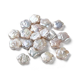 Perlas keshi naturales perlas cultivadas de agua dulce, ningún agujero, perlas barrocas, flor