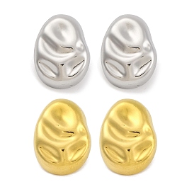 Ионное покрытие (ip) 304 серьги-гвоздики из нержавеющей стали, овальные