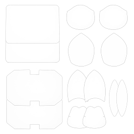Chgcraft 10 pcs 5 styles sacs de bricolage en plastique outils de couture, outil de modèle de patchwork de dessin, pour la fabrication de sacs