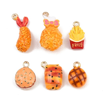 Подвески из пищевой эмали, золотые