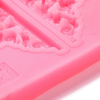Retro Embossed Wall Lamp Fondant Molds, Cake Border Decoration Food Grade Silicone Molds, for Chocolate, Candy, UV Resin & Epoxy Resin Craft Making