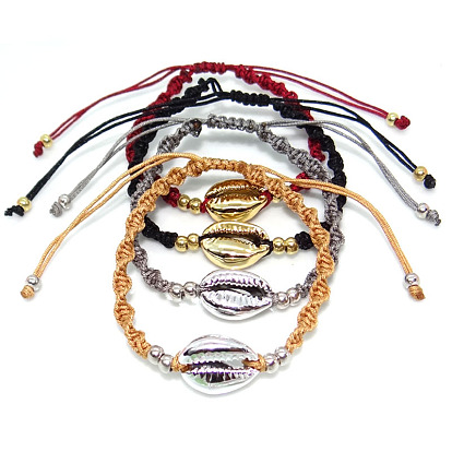 Boho Shell Handmade Braided Bracelet for Summer Beach Vibes