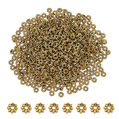 600шт. бусины-разделители в виде цветка из сплава в тибетском стиле, без кадмия и без свинца
