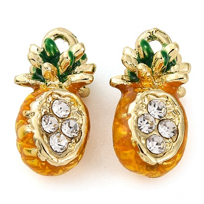 Сплав эмали со стразами подвески, фрукты чары