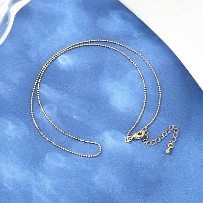 1mm Messing-Kugelkettenhalsketten für Damen, Nickel frei