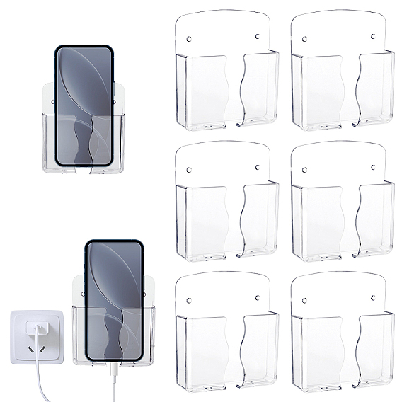 Пластиковые держатели для мобильных телефонов, прямоугольные, с железом, золотые