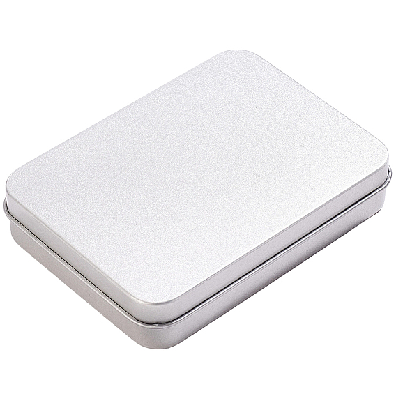 Boîtes de rangement en fer-blanc avec couvercles, coffrets cadeaux en métal, rectangle