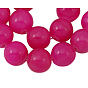 Natural Yellow Jade Beads Strands, Round, Dyed