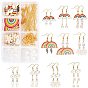 113 Pieces DIY Cute Weather Themed Earring Making Kits, Including Alloy Pendants & Linking Connectors, Brass Earring Hooks & Cable Chains, Glass Beads
