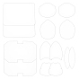 10 Pcs 5 Styles Plastic DIY Bags Sewing Tools, Drawing Patchwork Template Tool, for Bag Making