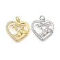 Латунные микро проложить кубического циркония подвески, без кадмия и без свинца, подвески в виде сердца и ангела, с целью перехода в кольце