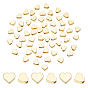 60 шт. стойки, покрытие латунных бусин, без кадмия и без свинца, долговечный, сердце