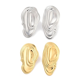 304 Stainless Steel Studs Earrings for Women, Oyster