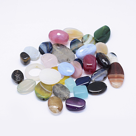 Природные и синтетические смешанные драгоценный камень бисер, центральное отверстие/без отверстия, граненый / без граненых, разнообразные