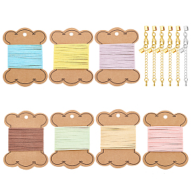 Набор для изготовления плетеного браслета из шнура, в том числе шнур из искусственной замши, удлинитель железной цепи