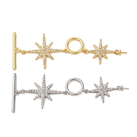 Латунные застежки-молнии из прозрачного кубического циркония, без кадмия, без никеля и без свинца, звезда
