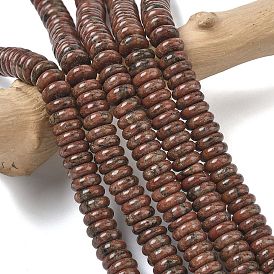 Натуральный красный кунжут яшма бисер пряди, диск