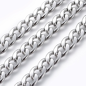 Мужчины обуздать цепи ожерелье, 304 ожерелья нержавеющей стали, с карабин-лобстерами , стиле рок, 23.6 дюйм (60 см)