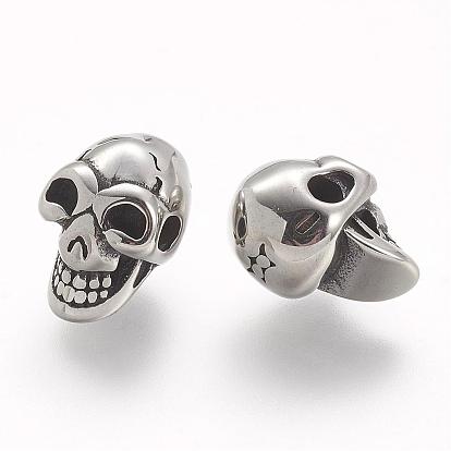304 Stainless Steel Beads, Skull